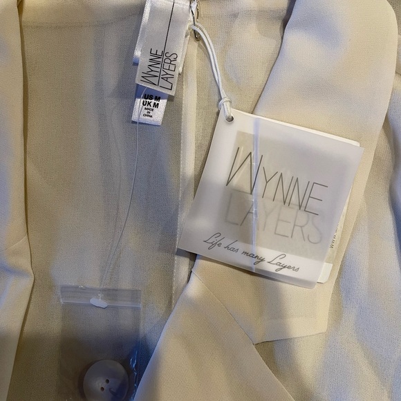 Marla Wynne chiffon blazer. - Picture 2 of 2